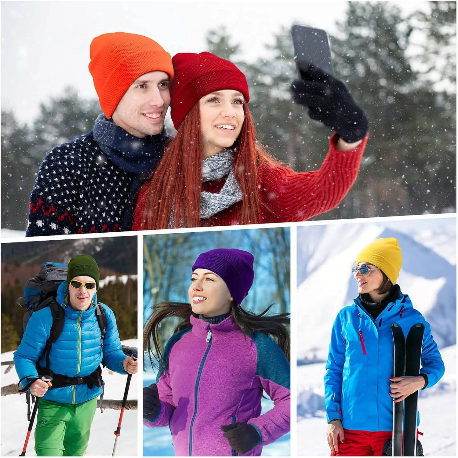Beanie for Men Winter Thermal Cuffed Knit Hat Warm Gifts Womens Beanies