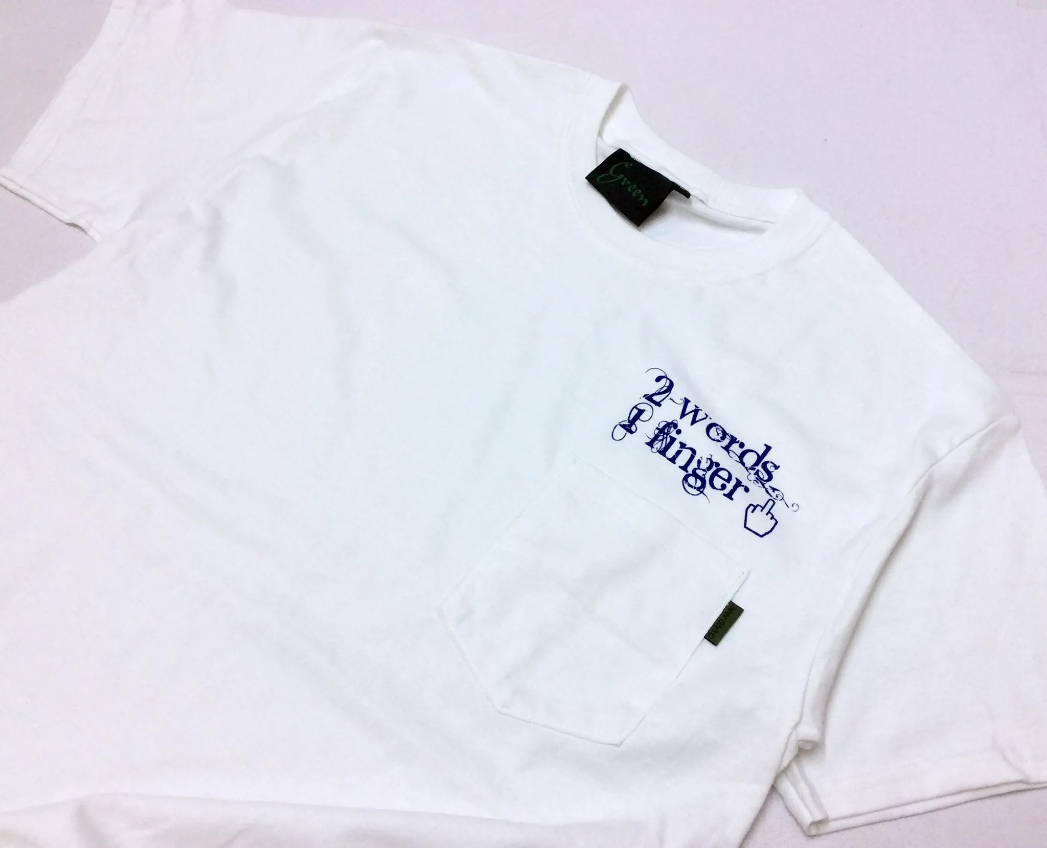 Green Finger S/S Pocket Tee White