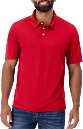 Hanes mens Hanes Sport Men's Cool Dri Men's Performance polo shirts, Deep Red, Medium US