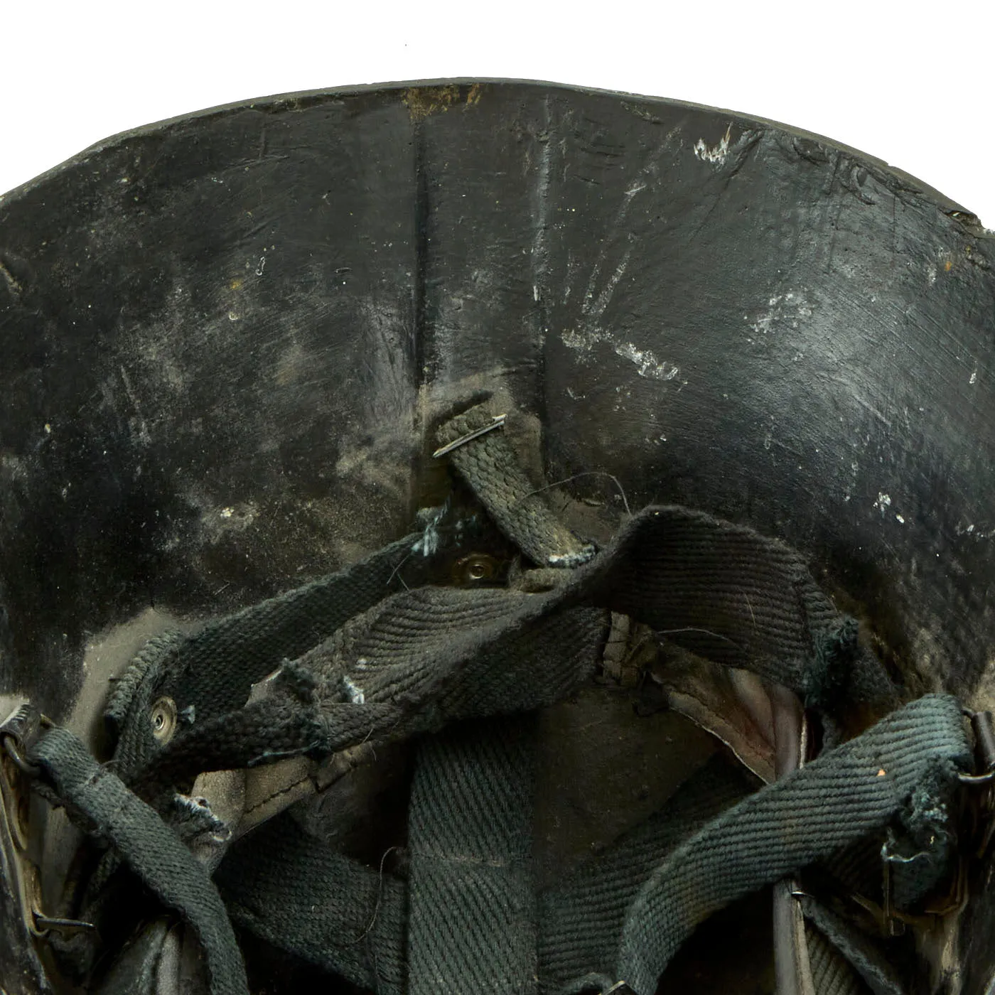 Original Iraqi Fedayeen Helmet with Intact Saddam Badge, Liner & Chinstrap - Operation Iraqi Freedom Bringback OIF