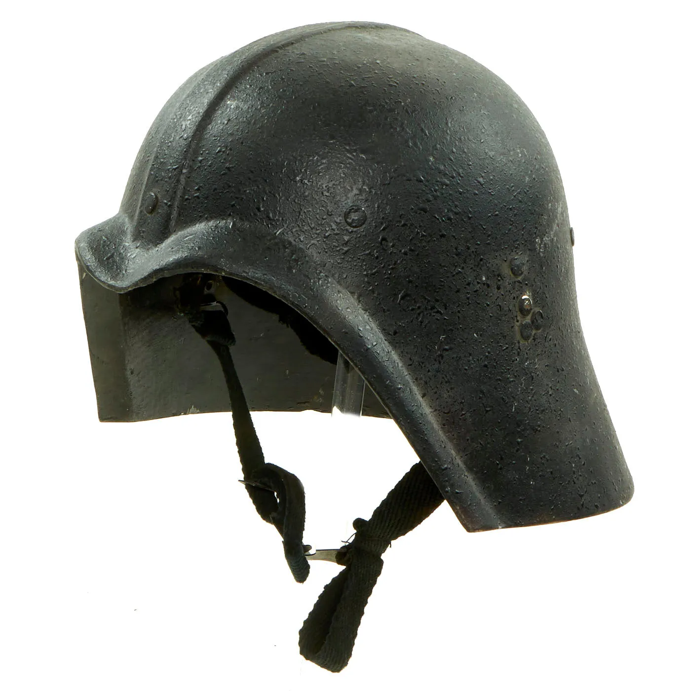 Original Iraqi Fedayeen Helmet with Intact Saddam Badge, Liner & Chinstrap - Operation Iraqi Freedom Bringback OIF