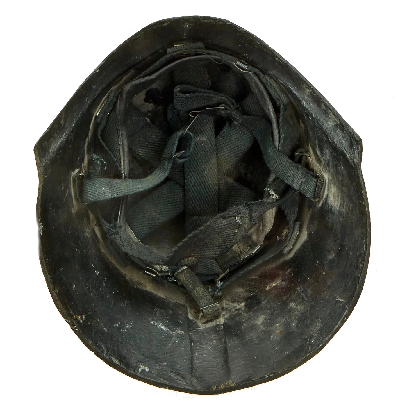 Original Iraqi Fedayeen Helmet with Intact Saddam Badge, Liner & Chinstrap - Operation Iraqi Freedom Bringback OIF
