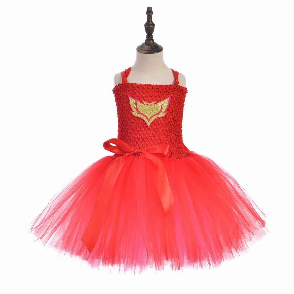 PJ Masks Superhero Cosplay Costumes Halloween Tutu Dress Suits