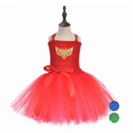 PJ Masks Superhero Cosplay Costumes Halloween Tutu Dress Suits