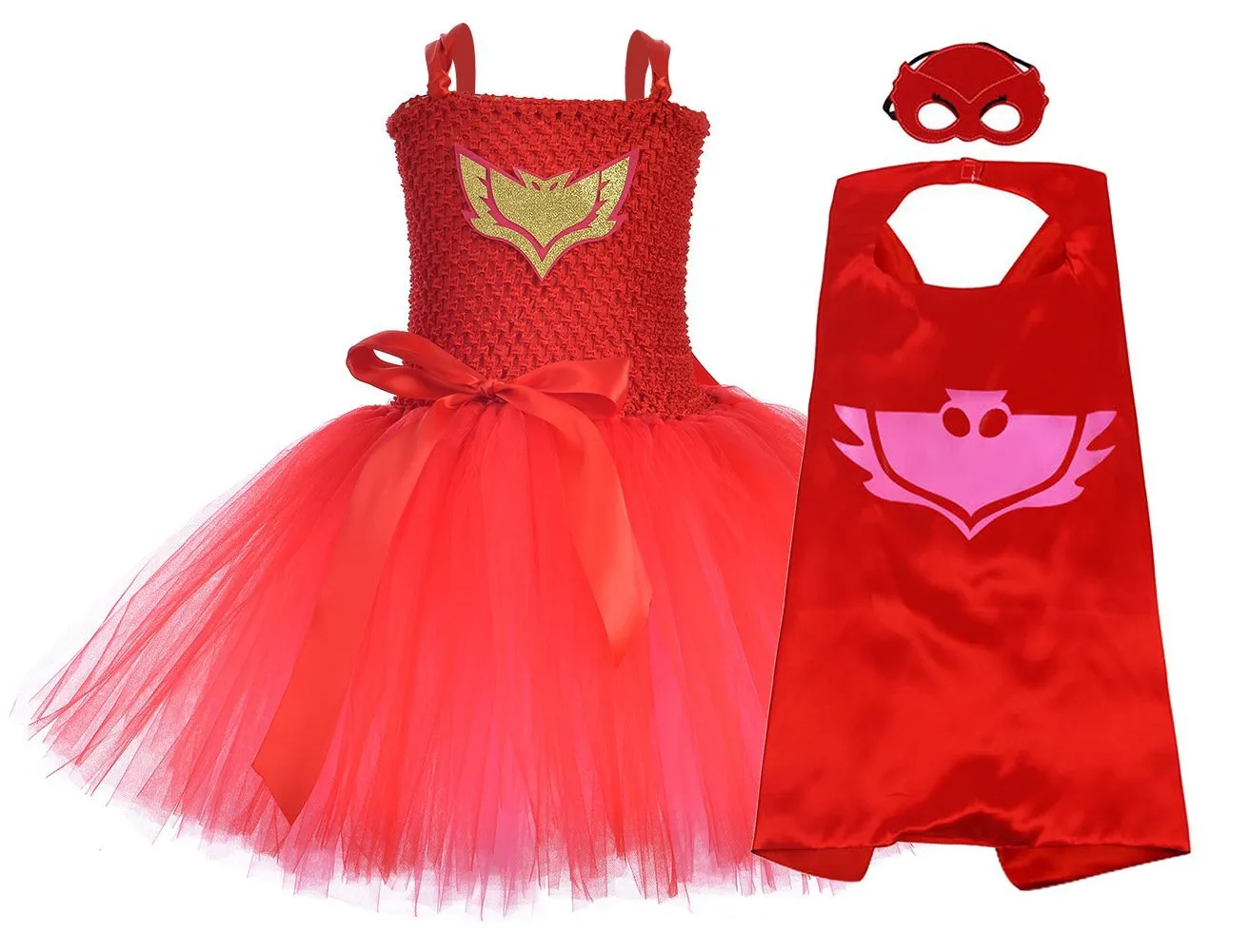 PJ Masks Superhero Cosplay Costumes Halloween Tutu Dress Suits