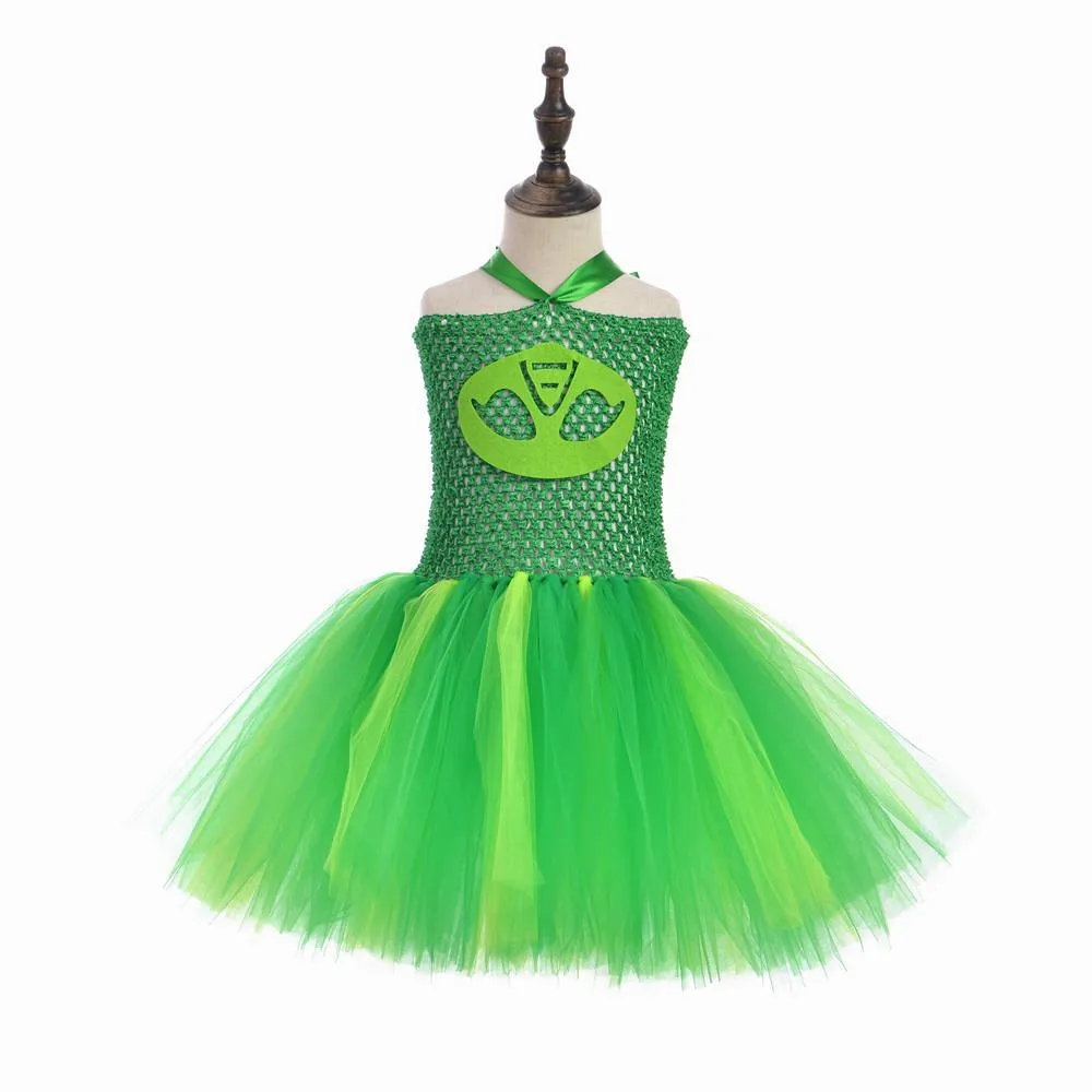 PJ Masks Superhero Cosplay Costumes Halloween Tutu Dress Suits