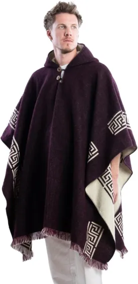 QISU Alpaca Wool Poncho, Handmade in Ecuador, Thick, Warm and Alpaca Wool Poncho, Lightweight and Soft
