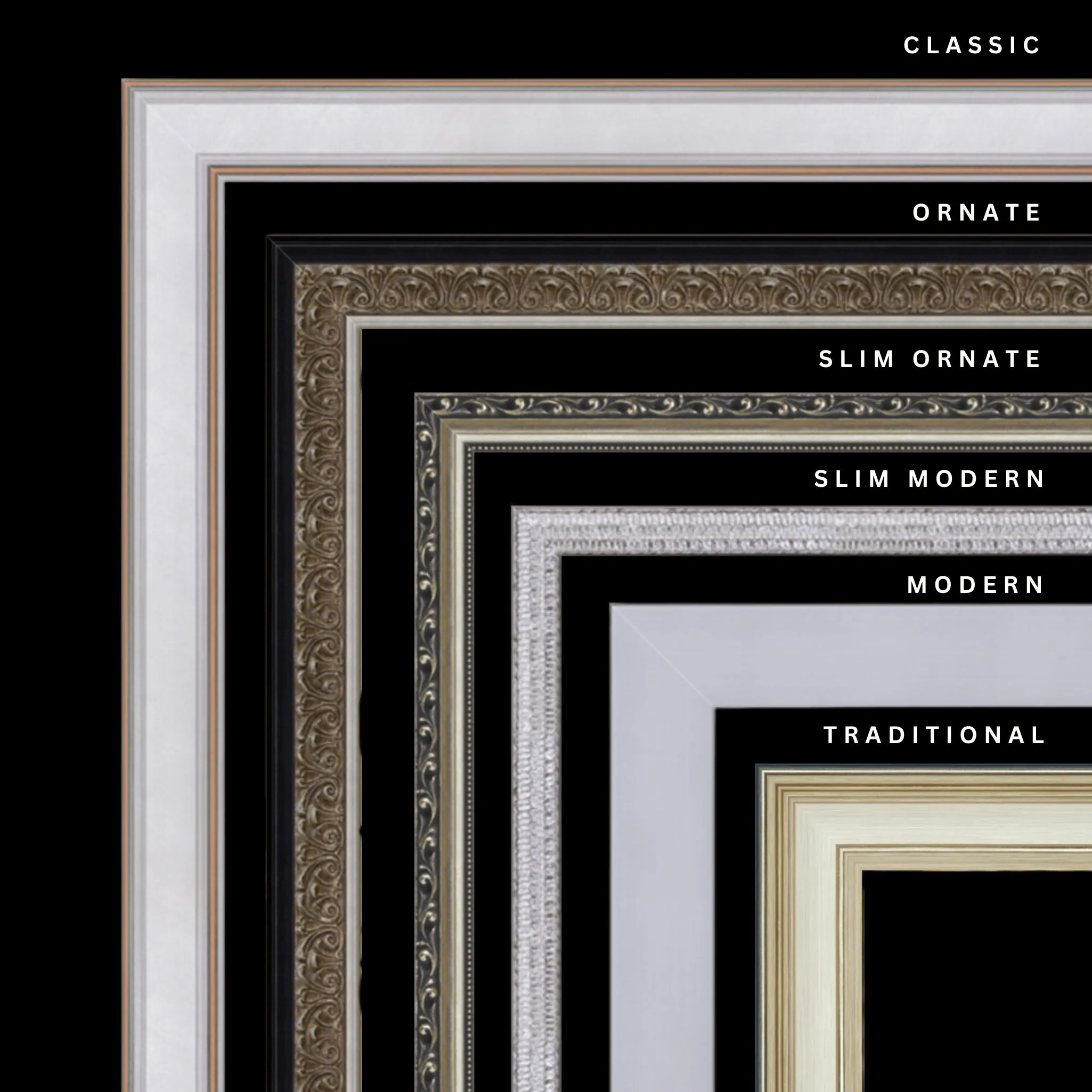 Silver 34x28 Picture Frame Ornate Traditional Classic Antique
