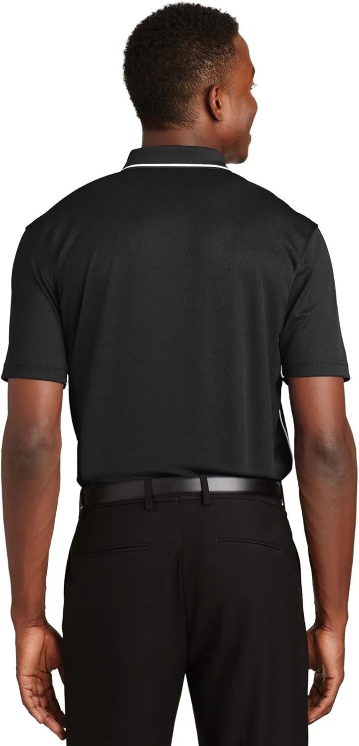 SPORT-TEK Men's Dri Mesh Polo with Tipped Collar and Piping