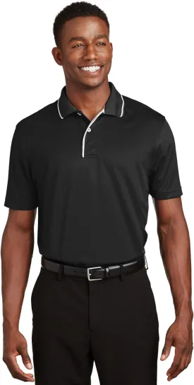SPORT-TEK Men's Dri Mesh Polo with Tipped Collar and Piping