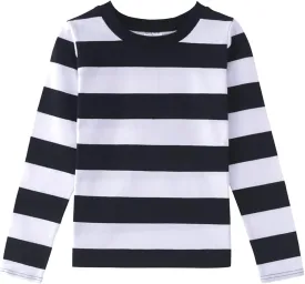 Spring&Gege Boys' Short Sleeve Striped Crew Neck T-Shirt