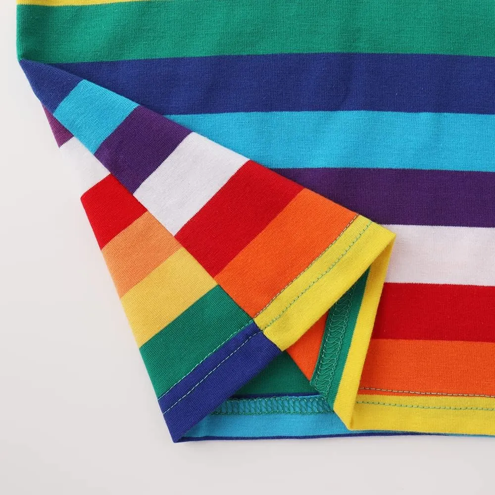 Spring&Gege Boys' Short Sleeve Striped Crew Neck T-Shirt