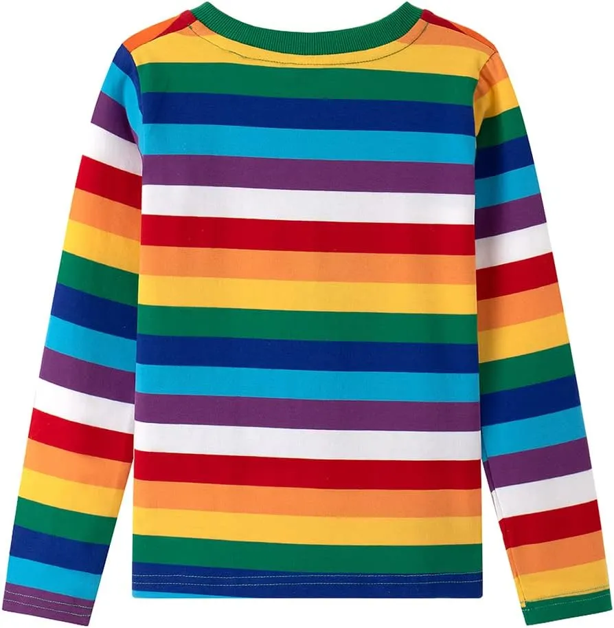 Spring&Gege Boys' Short Sleeve Striped Crew Neck T-Shirt