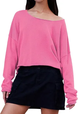 Ugerlov Women's Lightweight Cashmere Fall Sweater Long Sleeve Crewneck Knit Pullover Tops Casual Outfit Fashion 2024