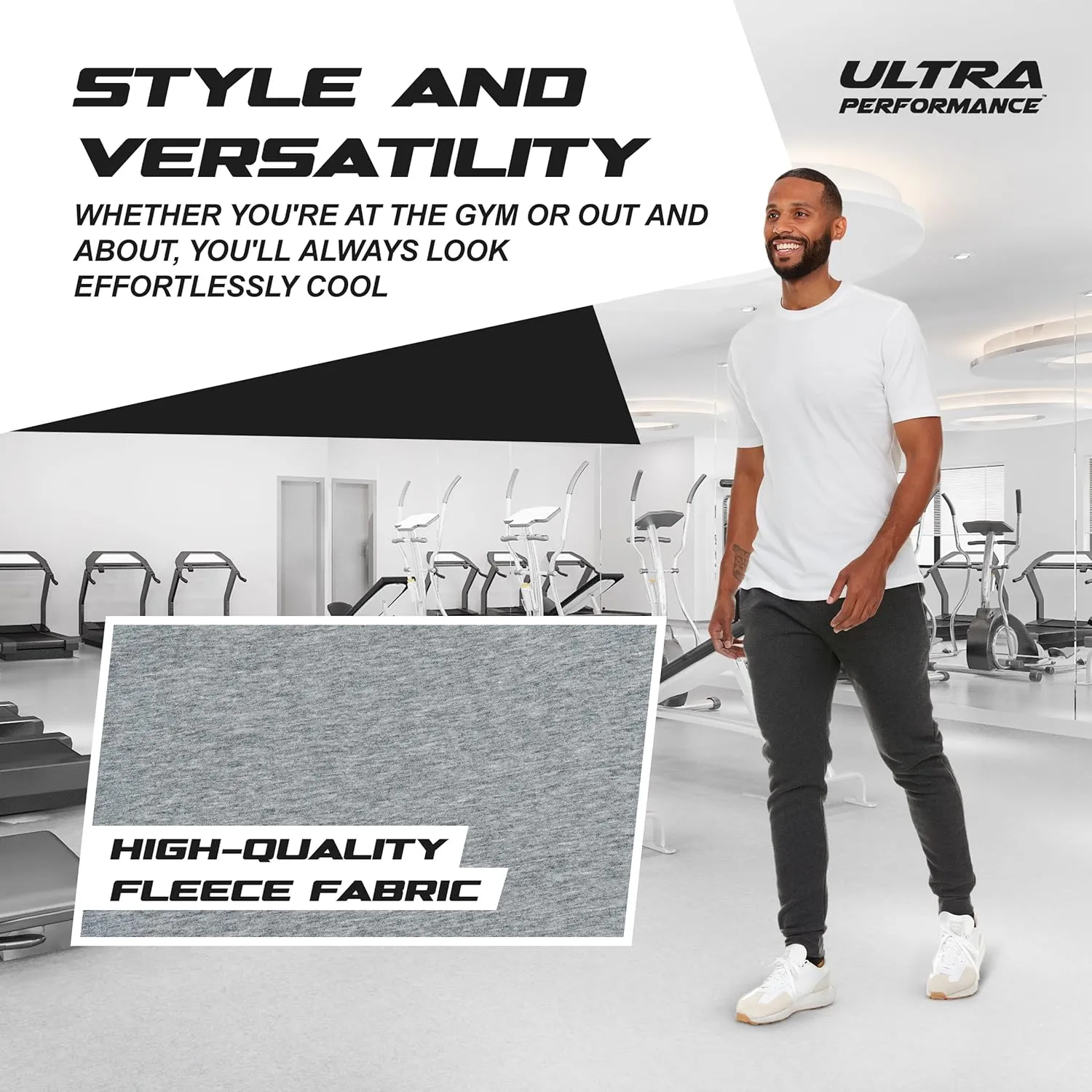 Ultra Performance 3 Pack Mens Joggers Mens Athletic Sweatpants with Pockets for Men, Small - 3X