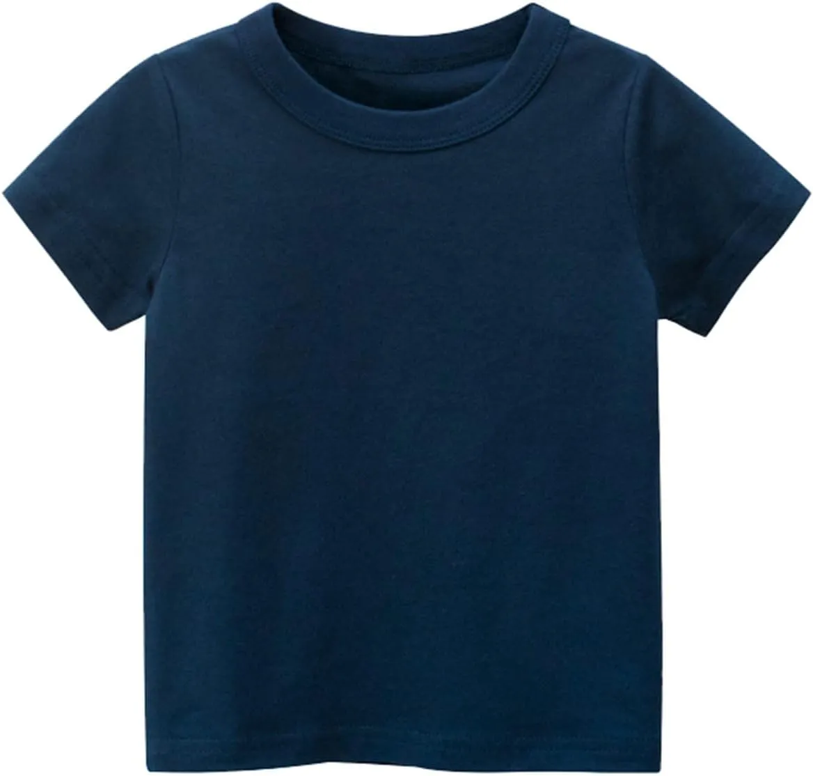Unisex Kids Baby Boys Short Sleeve Crewneck T-Shirts Top Toddler Value Pack Organic Cotton Summer Tee