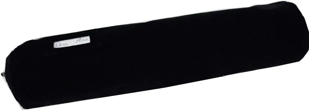Velvet Jewelry Roll Bag for Brackets Bangles Watches, Great Jewelry Organizer for Travel, Black