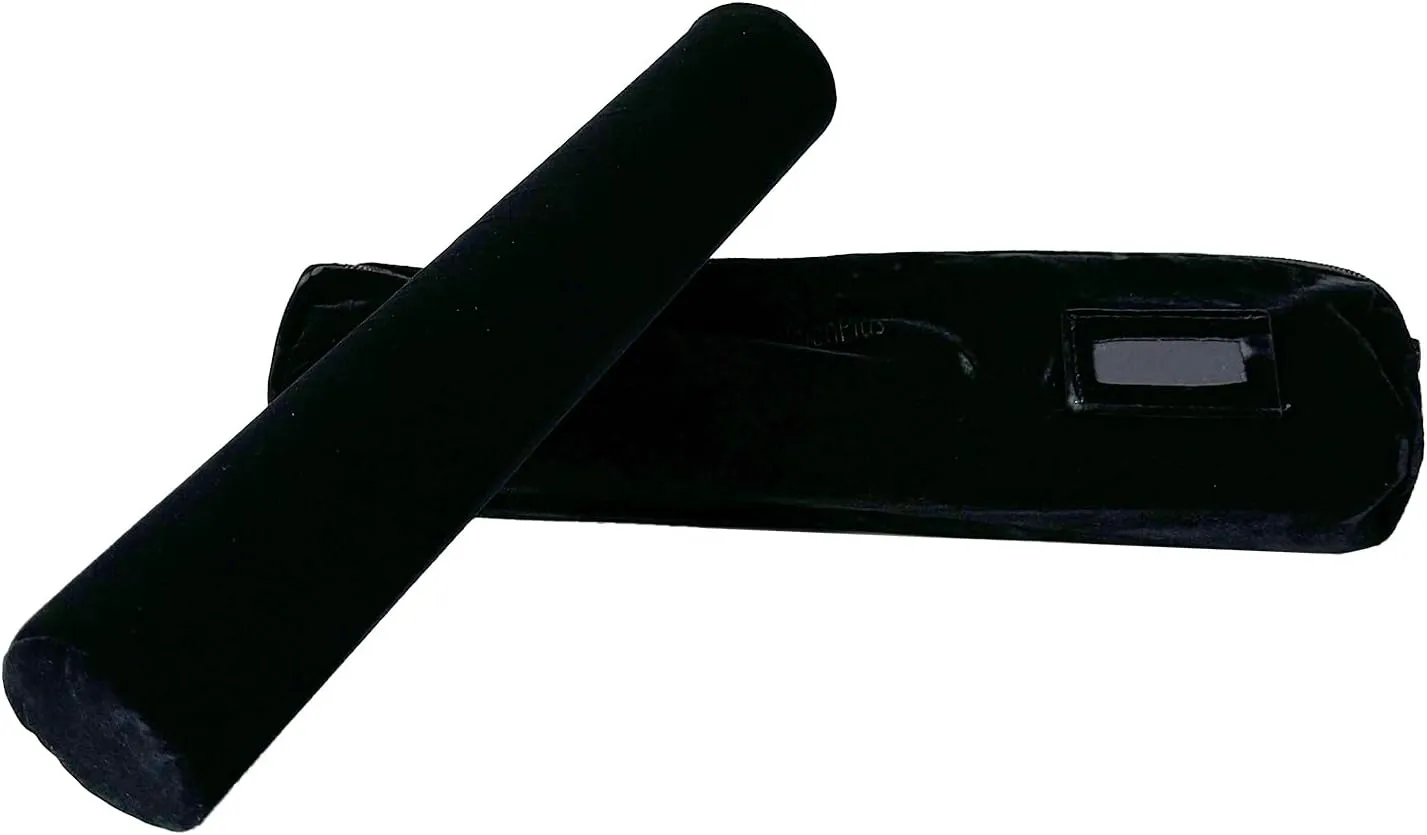 Velvet Jewelry Roll Bag for Brackets Bangles Watches, Great Jewelry Organizer for Travel, Black