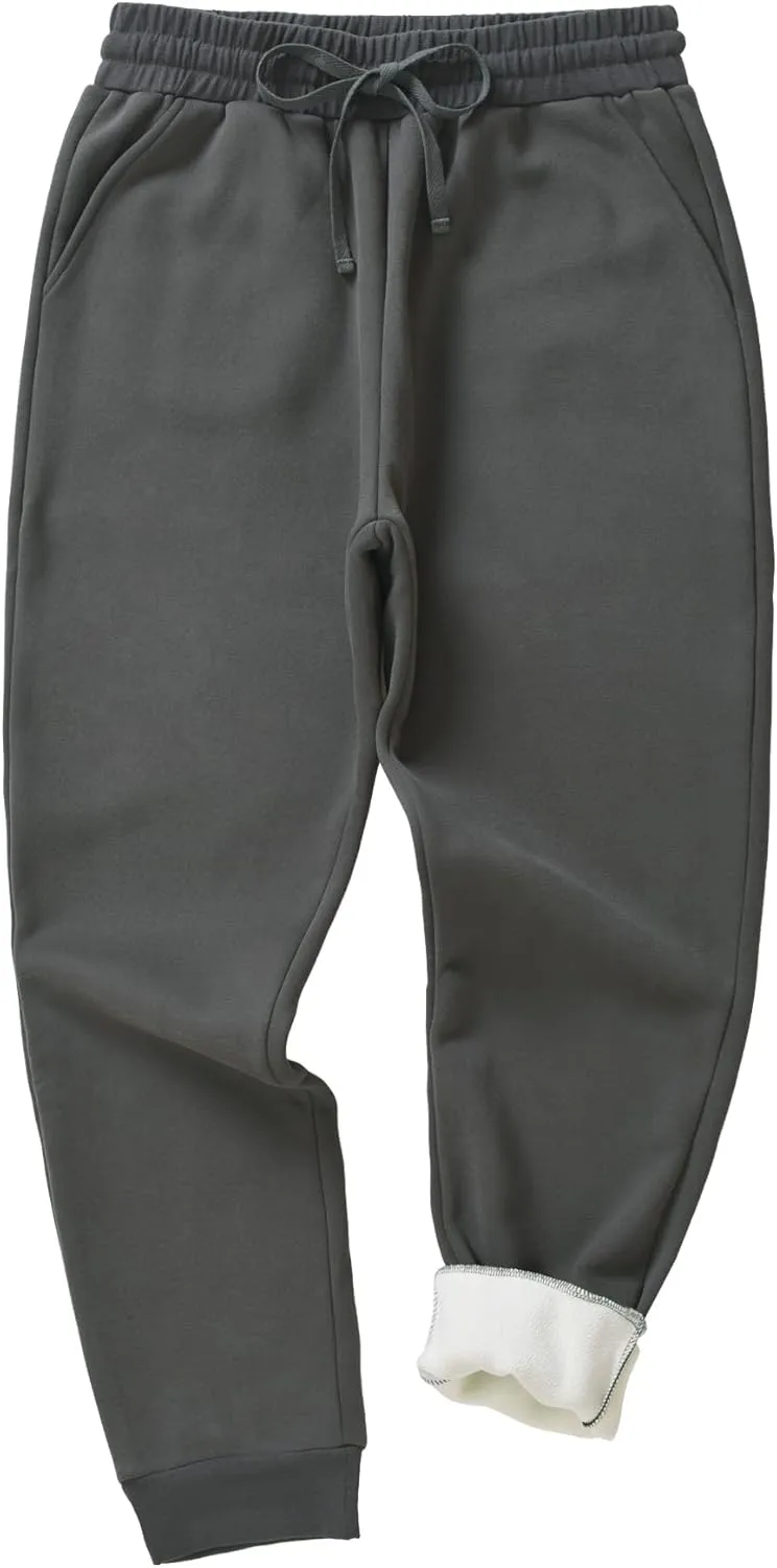 Weintee Women's Petite Fleece Pants Sherpa Lined Sweatpants for Winter